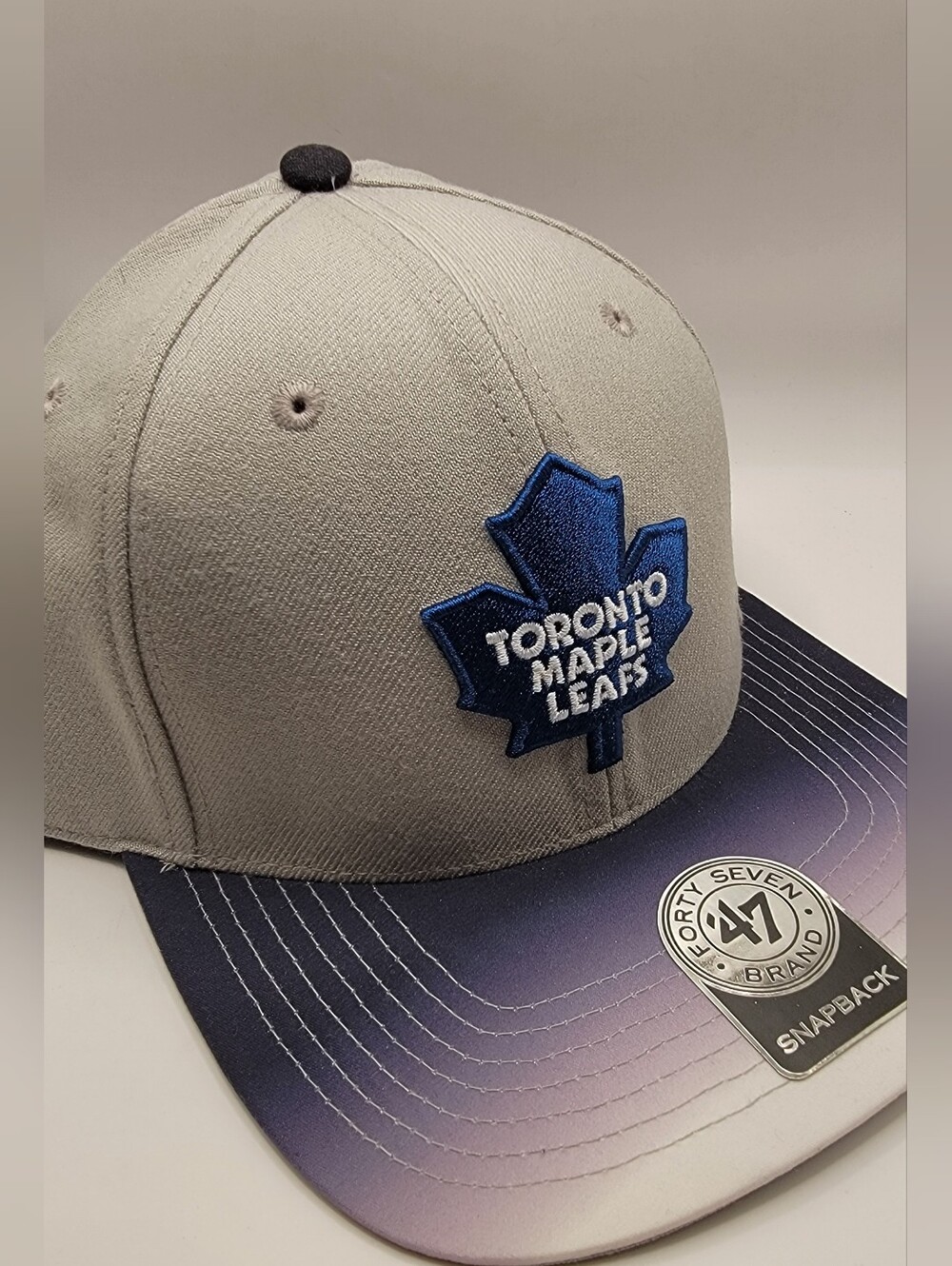 NHL 47 Brand Gray and Blue Toronto Maple Leafs Snapback Hat